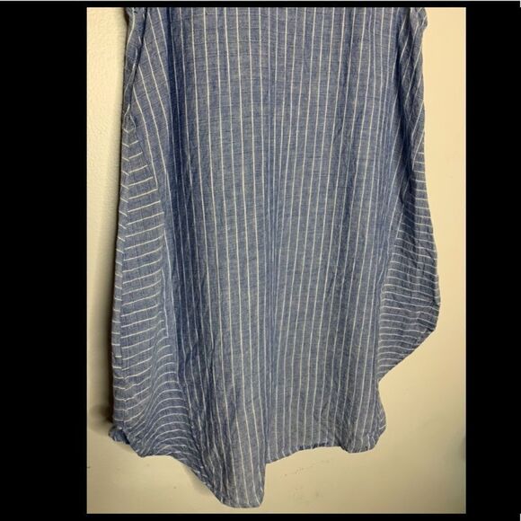 Umgee chambray stripe dress tunic. Medium - Picture 5 of 7